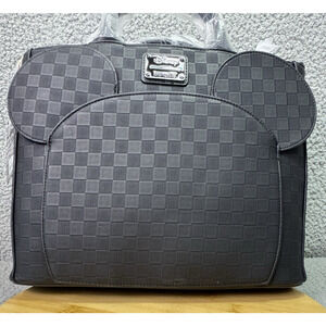 Disney Loungefly Womens 12X11X4 Black Mickey Ears Tote Purse NWT